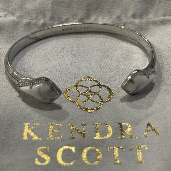 Kendra Scott Silver & Howlite Liana Cuff Bracelet - Picture 1 of 4
